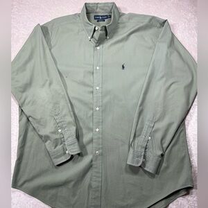 Ralph Lauren Men’s Olive Green Button Down Shirt | Size XL | Casual / Workwear